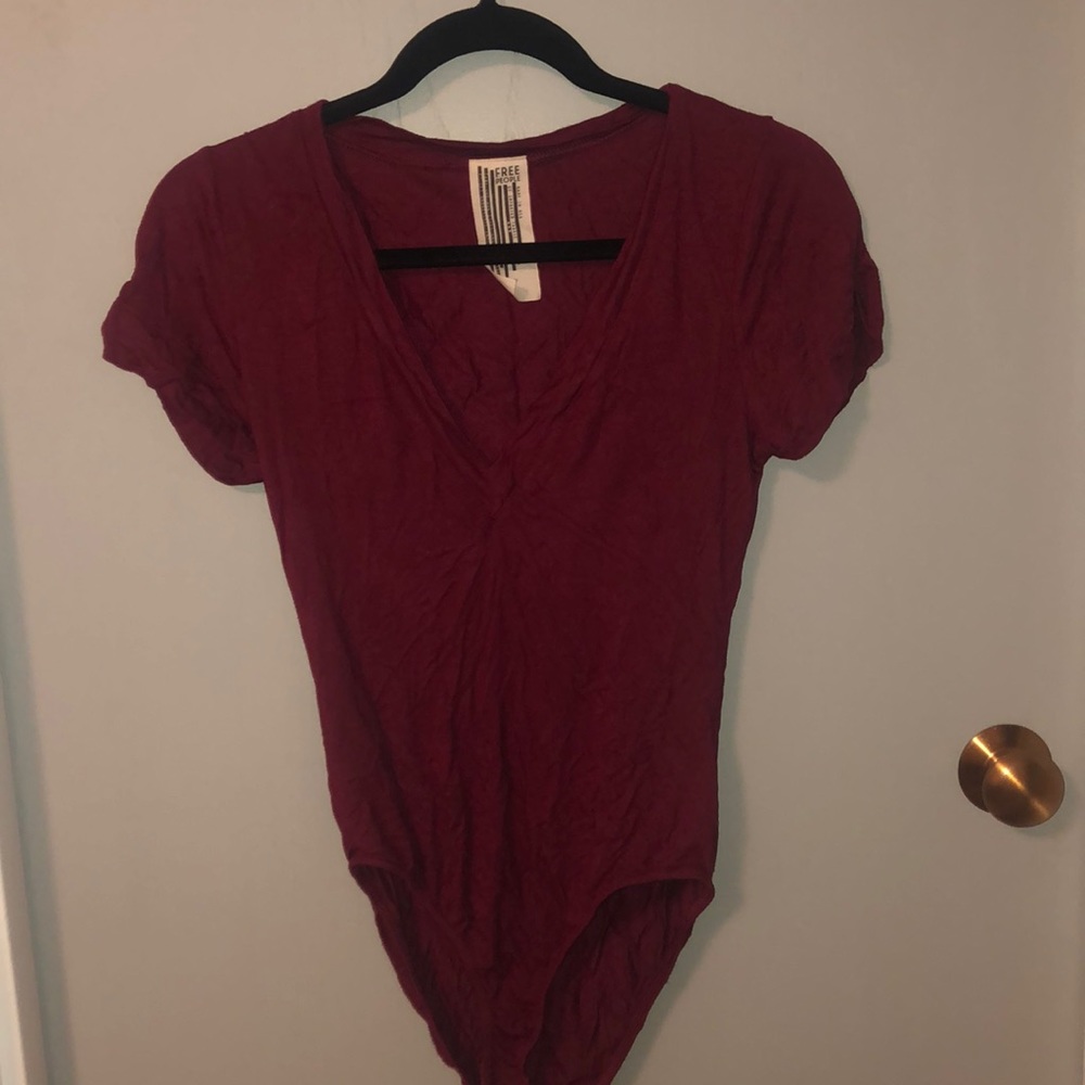 Free People V Neck Bodysuit
